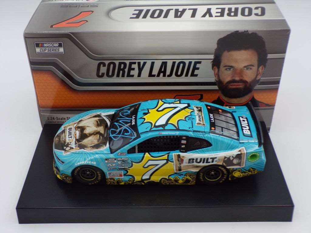 **DIN #2 ** Corey LaJoie Autographed 2021 Built Bar 1:24 Nascar Diecast