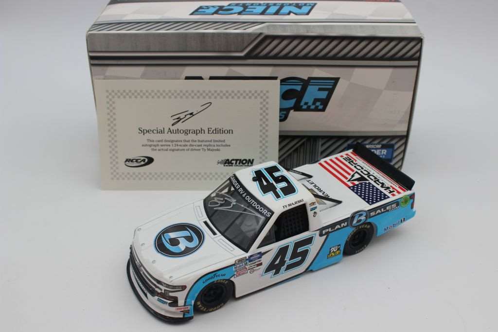 **DIN #8** Ty Majeski Autographed 2020 Plan B Sales 2 1:24 Nascar Diecast