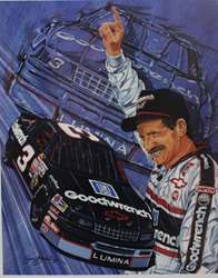 Dale Earnhardt 1990 Goodwrench Sam Bass 21" X 17" Print   Dale Earnhardt 1990 Goodwrench Sam Bass 21" X 17" Print