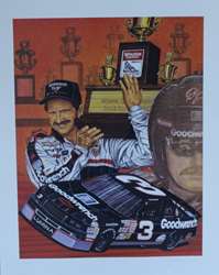 Dale Earnhardt 1991 Winston Cup Champion " Take Five " Numbered Sam Bass 29.5" X 23" Print  Dale Earnhardt 1991 Winston Cup Champion " Take Five " Numbered Sam Bass 29.5" X 23" Print