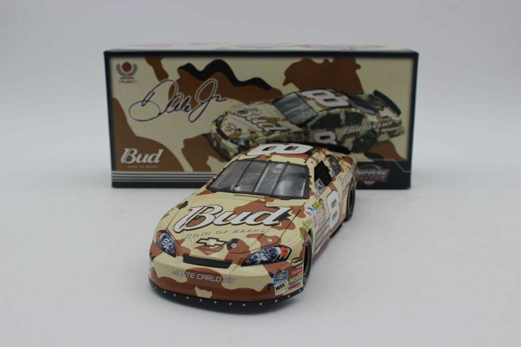 NIB Dale Earnhardt Jr. Budweiser shops Camo/American Heroes 2007 Monte Carlo