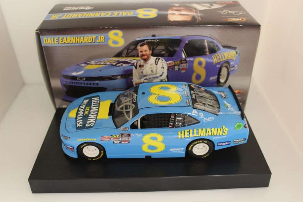 Dale Earnhardt Jr Dual Autographed W/ 2019 Hellman's 1:24 Nascar Diecast