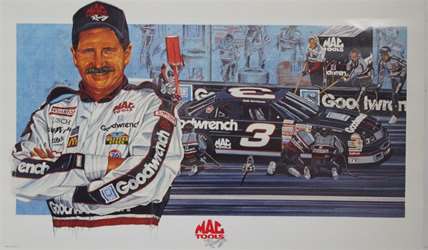 Dale Earnhardt Mac Tools Original Sam Bass Print 30" X 18" Dale Earnhardt Mac Tools Original Sam Bass Print 30" X 18"