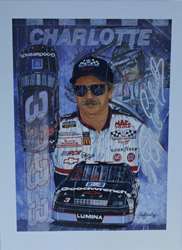 Dale Earnhardt "The Thunder Rolls" Original Sam Bass 30" X 22" Print  Sam Bass, Intimidator, Earnhardt Sr., 1987, Monster Energy Cup Series, Winston Cup,Poster, The Count of Monte Carlo, Chanpion, Ralph, Dale Earnhardt "The Thunder Rolls" Original Sam Bass 30" X 22" Print