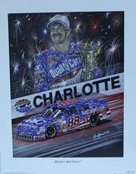 Dale Jarrett " Rockets Red Glare " Original Numbered Sam Bass Print 21.5" X 27.5" Dale Jarrett " Rockets Red Glare " Original Numbered Sam Bass Print 21.5" X 27.5"