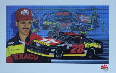 Davey  Allison Mac Tools Racing Original Sam Bass 17" X 26" Print Sam Bass, Davey Allison, Bobby Allison, Monster Energy Cup Series, Winston Cup, Poster