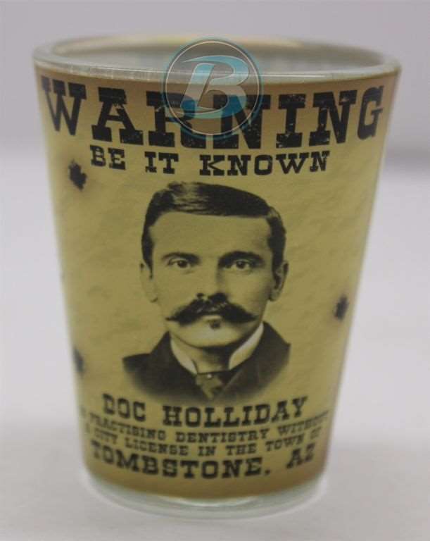 doc holliday shot glass