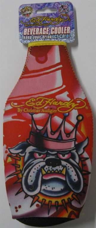 Ed Hardy by Christian Audigier Bull Dog Bottle Koozie