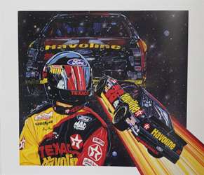 Ernie Irvan 1994 " Starship 28 " Original Sam Bass Print 27" X 24.5"  Earnie Irvan 1994 " Starship 28 " Original Sam Bass Print 27" X 24.5"