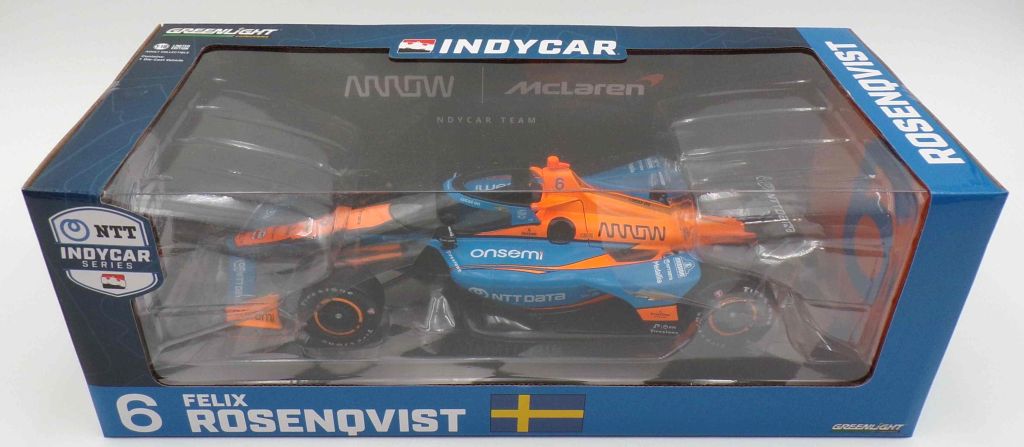Felix Rosenqvist #6 2023 NTT Data / Arrow McLaren SP - NTT IndyCar Series 1:18 Scale IndyCar Diecast Felix Rosenqvist, 2023,1:18, diecast, greenlight, indy