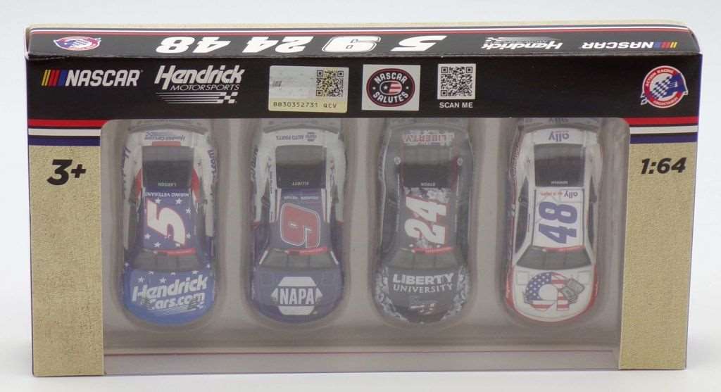 Hendrick Motorsports Patriotic 4-Car Set 2023 1:64 Nascar Diecast