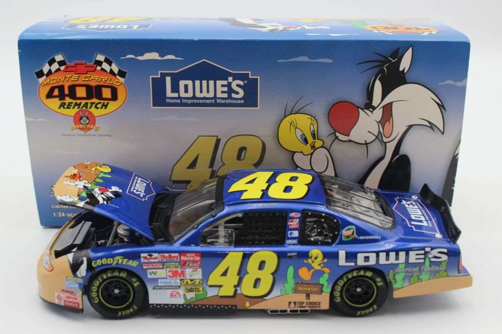 Jimmie Johnson 2002 Lowe's / Looney Tunes Rematch Club Car 1:24 Nascar  Diecast Bank