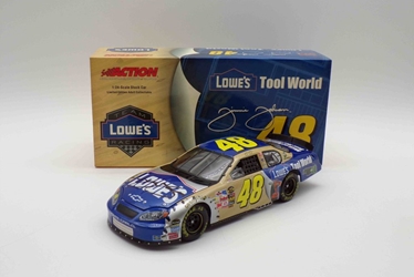 Jimmie Johnson Autographed 2004 Lowes / Tool World 1:24 Nascar Diecast Jimmie Johnson Autographed 2004 Lowes / Tool World 1:24 Nascar Diecast 