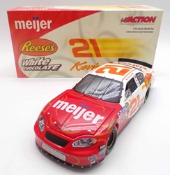 Kevin Harvick 2004 #21 Meijer / Reeses White Chocolate 1:24 Nascar Diecast Kevin Harvick 2004 #21 Meijer / Reeses White Chocolate 1:24 Nascar Diecast