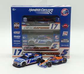 Kyle Larson 2024 HendrickCars.com "1100" 1:64 Nascar / 1:64 IndyCar 2 car Qualifying Version set Kyle Larson, Nascar Diecast, 2024 Nascar Diecast, 1:24 Scale Diecast, pre order diecast, Elite