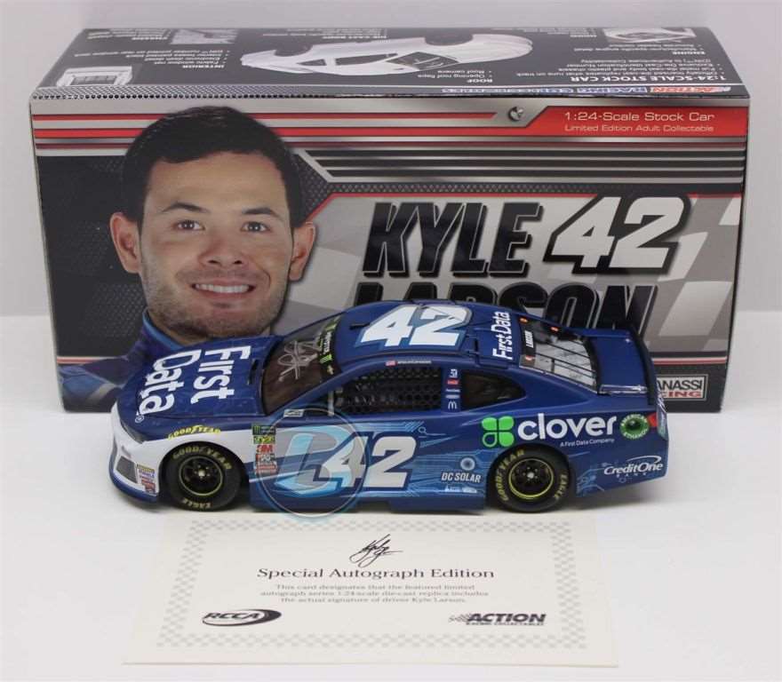 Kyle Larson Autographed 2018 First Data 1:24 Nascar Diecast