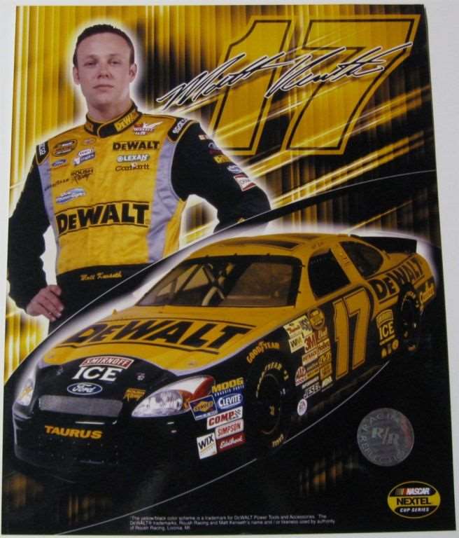 Matt Kenseth Dewalt 8 X 10 Photo