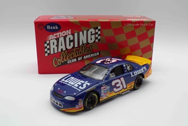 Mike Skinner Autographed 1998 Lowes 1:24 Racing Collectables Diecast Bank Mike Skinner Autographed 1998 Lowes 1:24 Nascar Diecast Bank