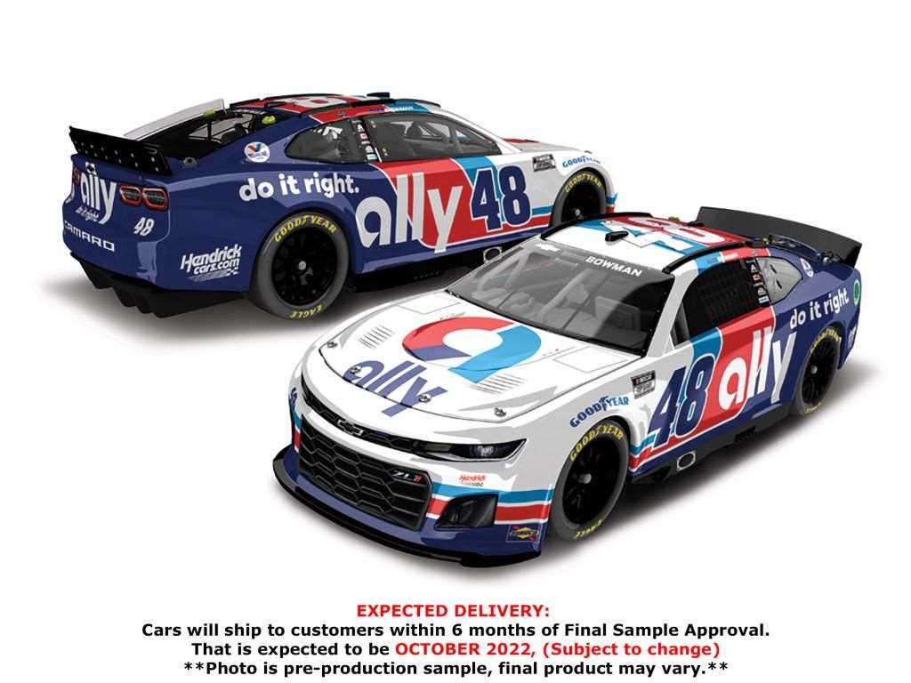 Alex Bowman 2022 Ally Darlington Throwback 1:24 Nascar Diecast