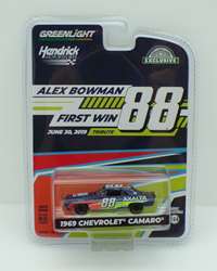 Alex Bowman First Hendrick Motorsports Win Tribute: Chicagoland Speedway 6/30/19 - 1969 Chevy Camaro 1:64 Greenlight Hobby Exclusive Greenlight First Win Tributes, Hendrick Motorsports, 1:64 Scale