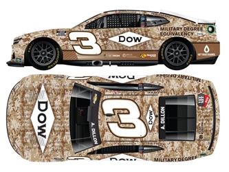 *Preorder* Austin Dillon 2024 Dow Salutes to Veterans 1:24 Nascar Diecast Austin Dillon, Nascar Diecast, 2024 Nascar Diecast, 1:24 Scale Diecast