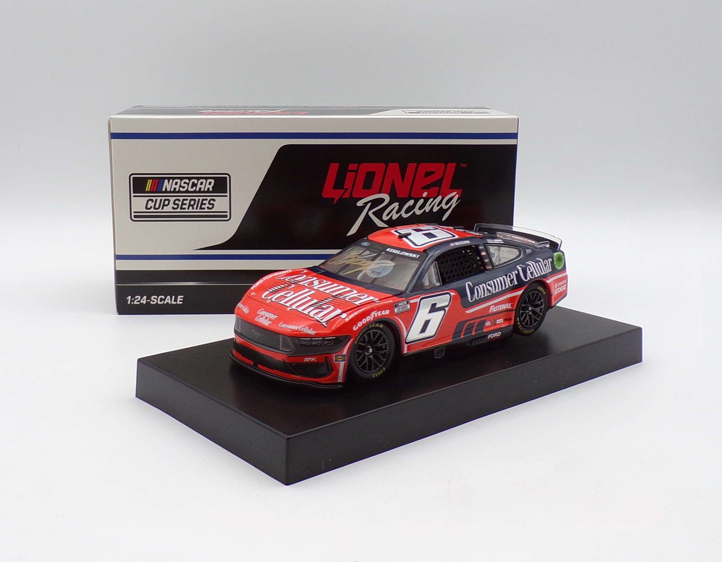 Brad Keselowski Autographed 2024 Consumer Cellular 1 24 Nascar Diecast FOIL NUMBER DIECAST