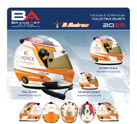 *Preorder* Daniel Suarez 2025 Choice Privileges Mini (1:2 Scale) Replica Helmet Daniel Suarez, helmet, 2024, in-stock