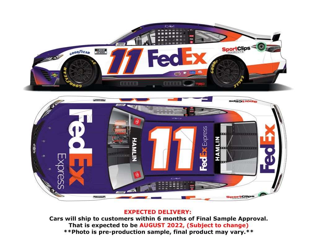 denny hamlin autographed diecast