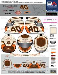 *Preorder* Justin Allgaier Autographed 2025 Traveller Whiskey Full Size Replica Helmet Justin Allgaier, Helmet, NASCAR, BrandArt, Full Size Helmet, Replica Helmet, 2025, Autographed