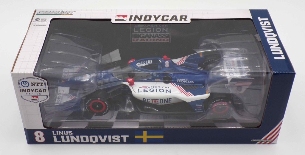 Linus Lundqvist / Chip Ganassi Racing, #8 The American Legion - NTT IndyCar Series 1:18 Scale IndyCar Diecast Linus Lundqvist, 2024,1:18, diecast, greenlight, indy