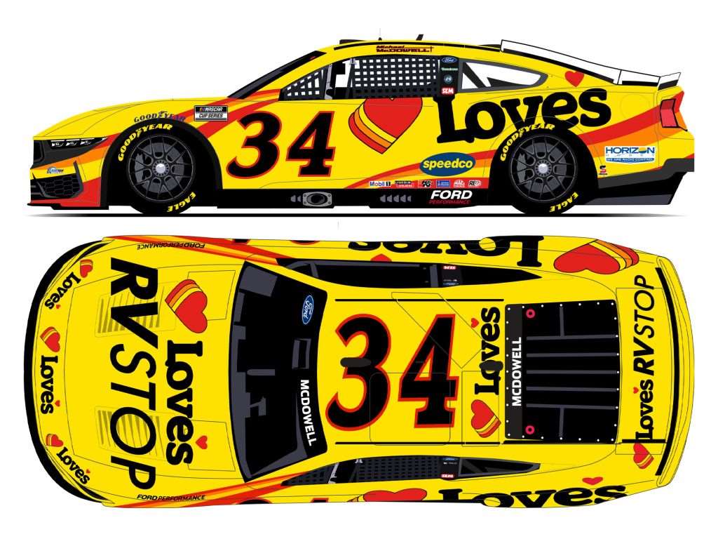 Michael McDowell 2024 Love's RV Stop 1:24 Nascar Diecast