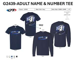 Noah Gragson 2025 Adult 2-Spot Name & Number Long Sleeve Noah Gragson, Tee, NASCAR, 2025