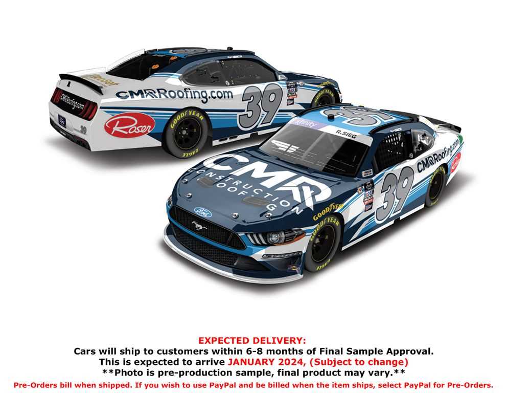 Ryan Sieg 2023 CMR Roofing 1:24 Nascar Diecast