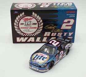 Rusty Wallace 2000 Miller Lite / 10th Anniversary 1:24 Nascar Diecast Rusty Wallace 2000 Miller Lite / 10th Anniversary 1:24 Nascar Diecast