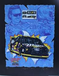 Rusty Wallace " Designed-2-Win " Original Artist Print Sam Bass Print 19" X 25" Rusty Wallace " Designed-2-Win " Original Sam Bass Print 19" X 25"