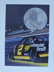 Rusty Wallace " Midnight Rider " Original Sam Bass Print 23.5 X 30 Rusty Wallace " Midnight Rider " Original Sam Bass Print 23.5 X 30