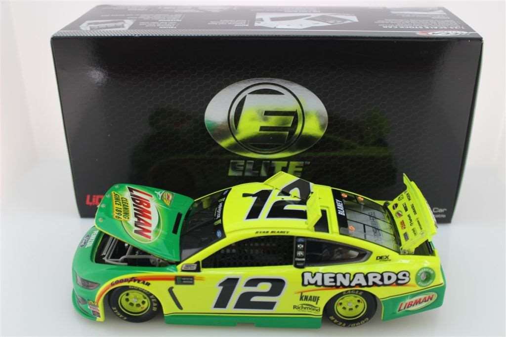 Ryan Blaney 2019 Libman / Menards Elite NASCAR good Diecast