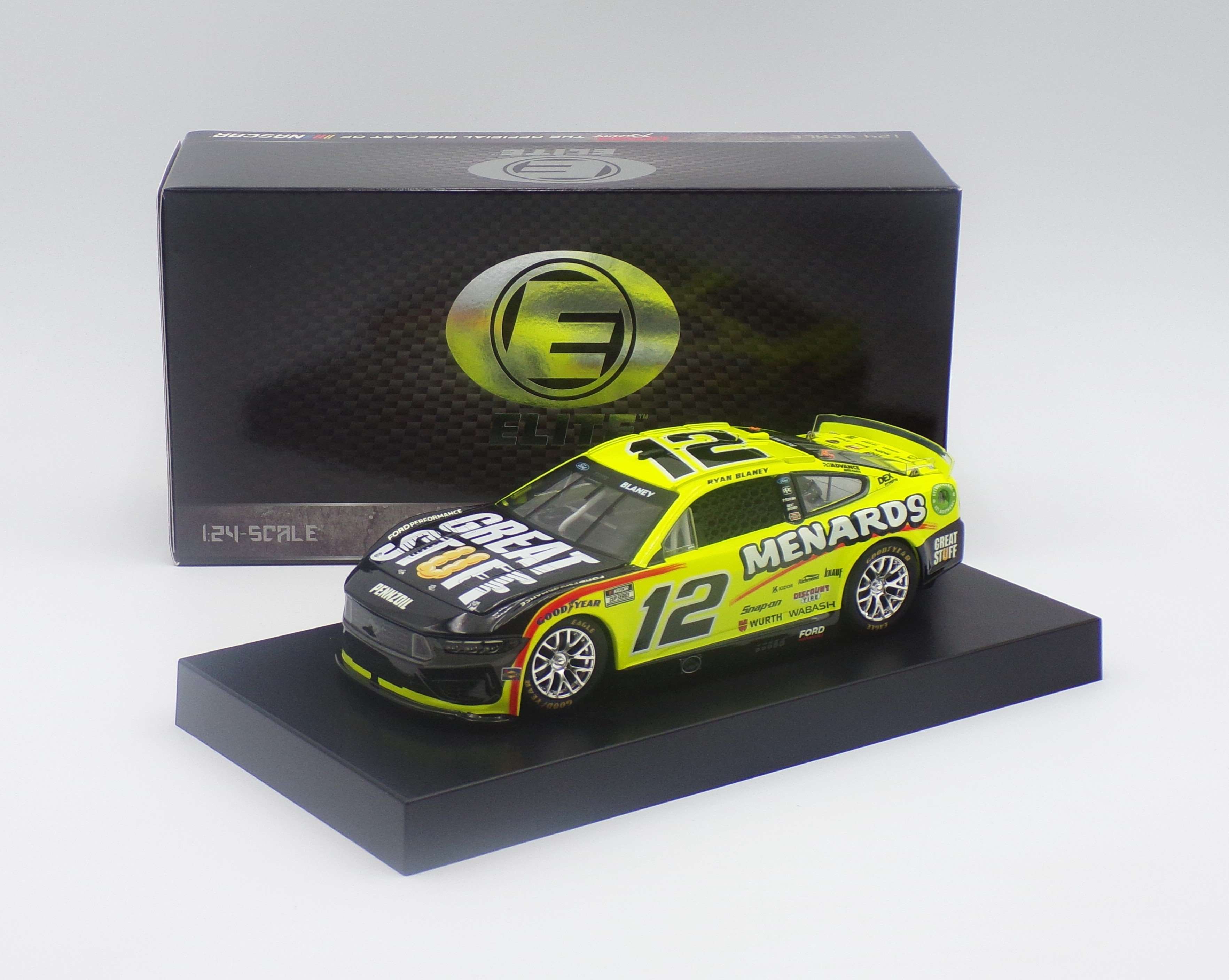 Ryan Blaney 2024 Menards Great Stuff 1 24 Elite Nascar Diecast