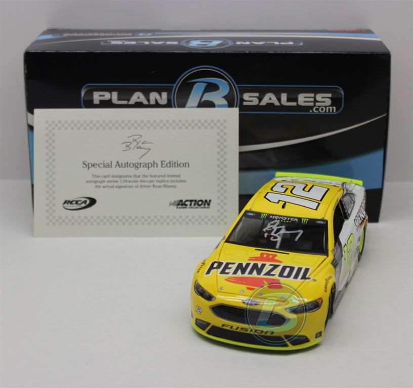 ryan blaney autographed diecast