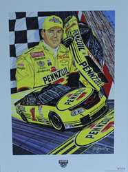 Steve Park "Young Gun"  Sam Bass 27" X 20" Print Sam Bass, Steve Park, Pennzoil, Monster Energy Cup Series, Winston Cup, Poster