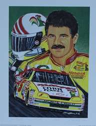 Terry Labonte " Top Flight " Original Numbered Sam Bass Print 19" X 16"  Terry Labonte " Top Flight " Original Numbered Sam Bass Print 19" X 16"